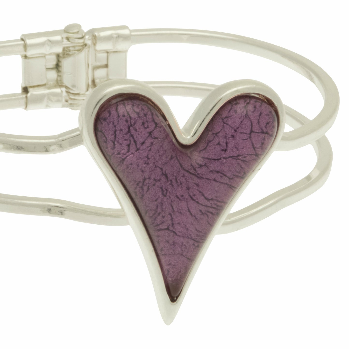 Purple Resin Heart Bracelet
